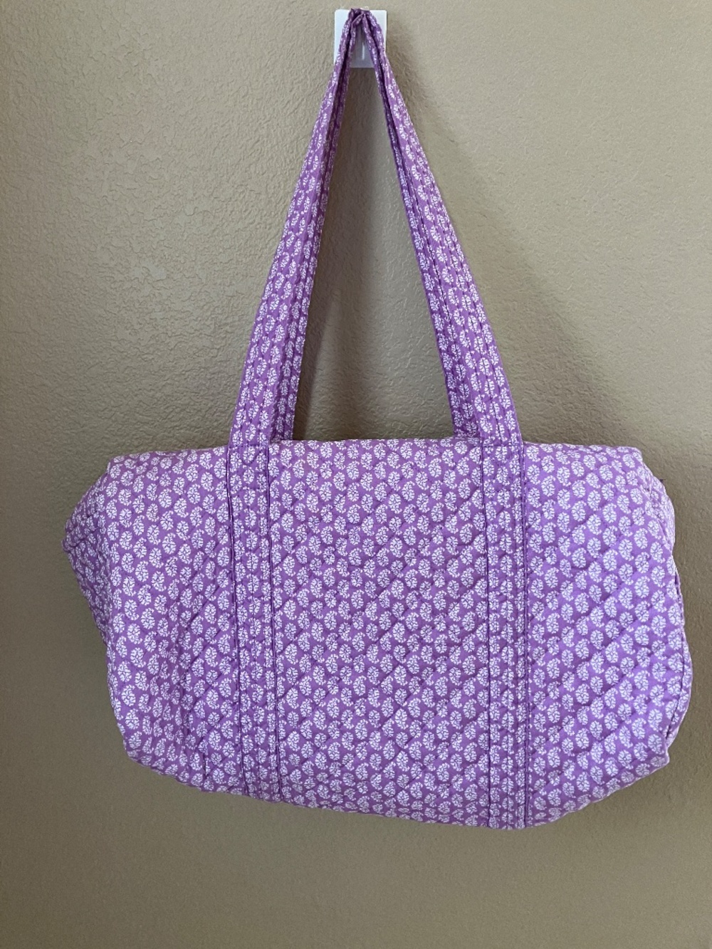 Quilted Koala Large Duffle Bag Travel Weekender Bag Cotton Lavender